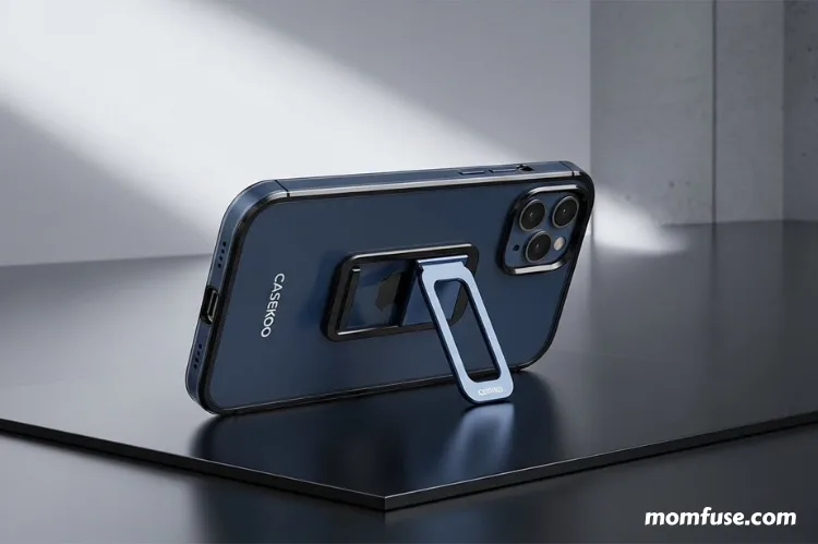 Premium product showcase of a Casekoo magic stand case.