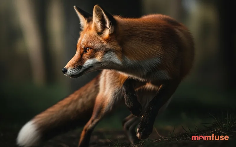 “stylish fox with sharp eyes, dramatic pose”.original and real ,realistic 