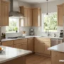 A cozy, modern kitchen with clean and shiny household appliances.
