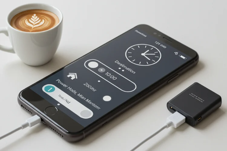 Smartphone close-up showing multiple clocks.