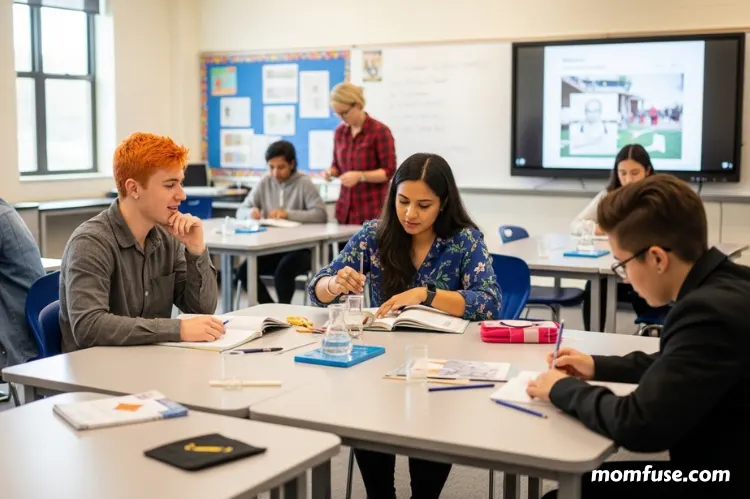 Group of students engaged in various learning styles. -modern learning paths