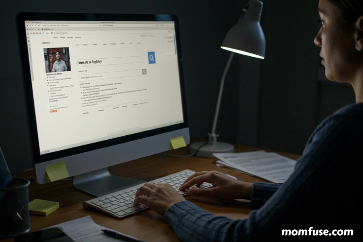 A computer screen displaying an inmate search registry on a government website